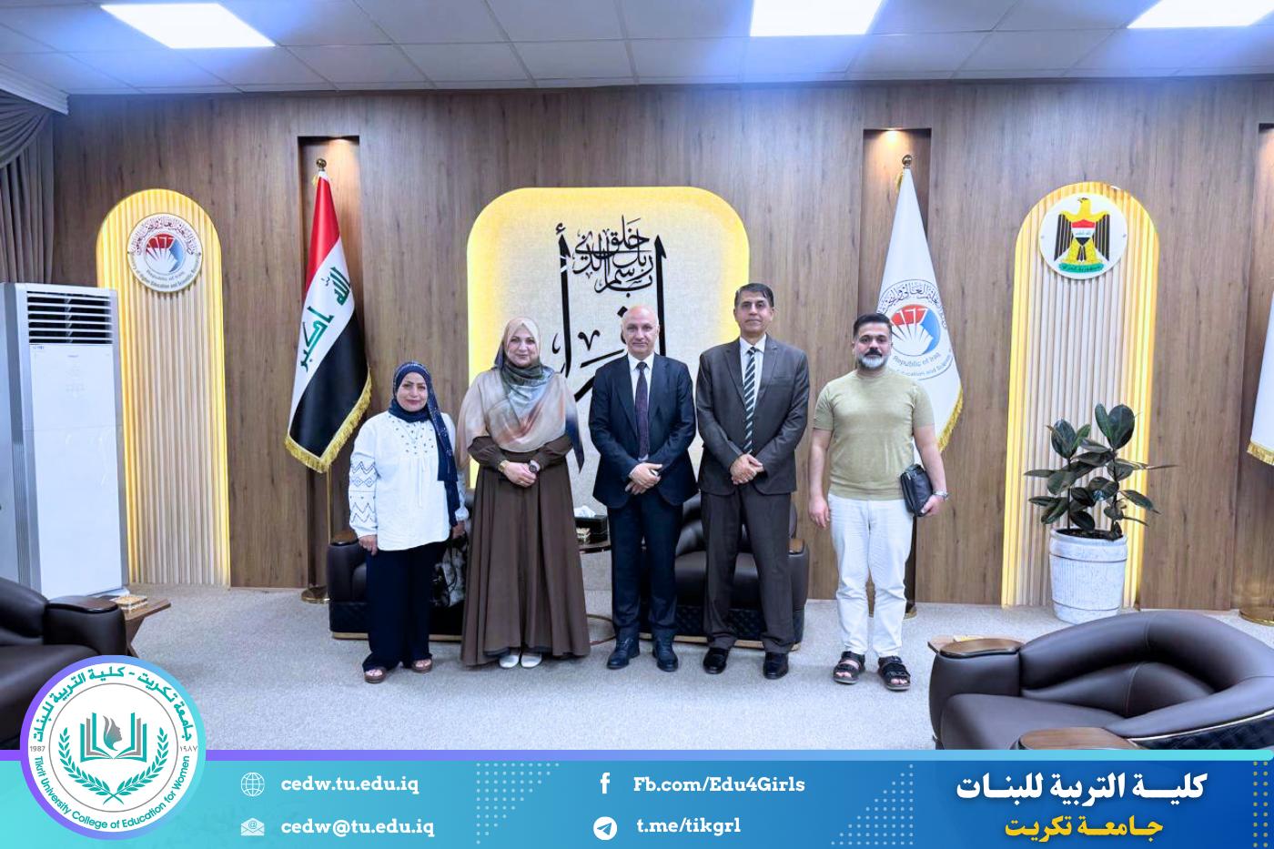 تدريسي من كلية التربية للبنات يشارك عضواً في لجنة وزارية لتأييد استحداث دراسة الماجستير بجامعة الموصل